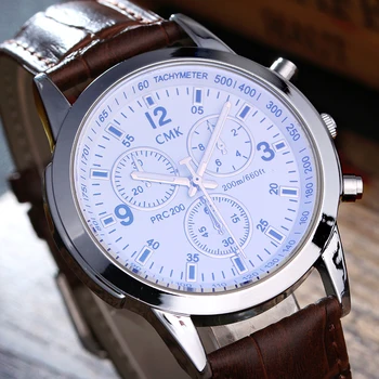 2022 Yeni Yüksek kaliteli marka erkek saatler Rahat moda erkek deri kayış quartz saat açık spor mavi kol saatleri 3 renk