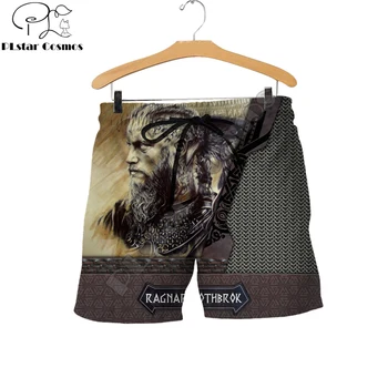 Güzel Viking Tanrı Odin Dövme 3D Baskılı Erkek Şort Unisex Streetwear Şort Yaz Plaj Harajuku Rahat Şort DKD01