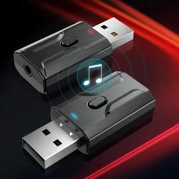 Kablosuz USB kablosuz av alıcısı-vericisi Alıcı Bluetooth 5 0 Mini 3 5mm Jack AUX Adaptörü TV Araba PC Hoparlör Gürültü Azaltma Dahili