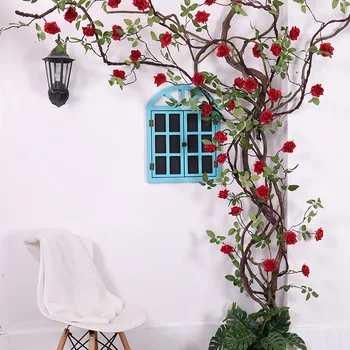 300cm yapay çiçekler Gül Rattan Ivy Vine ipek çiçekler dize Ev Düğün duvar Dekorasyonu Sahte yaprak dıy Asılı Garland