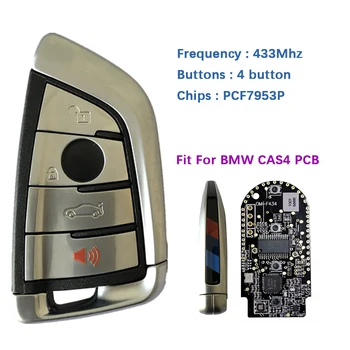CN006082 Satış Sonrası 4 Düğme B-MW CAS4 FEM akıllı anahtar 434Mhz PCF7953P Çip Siyah PCB Gümüş Kabuk Kore Pazarı İçin