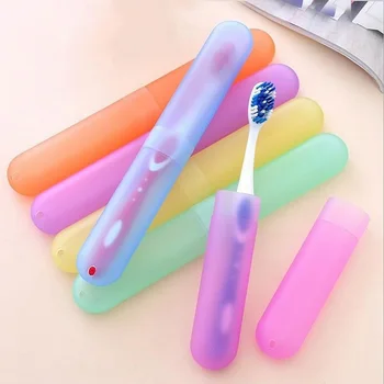 1 Adet Taşınabilir Seyahat diş fırçası Kutusu Nefes Diş Fırçası Tüp koruma kapağı Durumda 20.5*3*2cm Gezisi Aracı Renk Rastgele