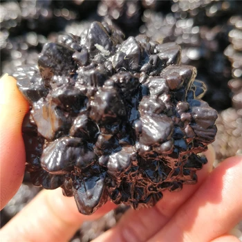 Siyah Elmas Kristal Kehanet Kaya Carbonado Cevher Örnekleri Kahin Taşlar Kuvars Doğal Limonit Mineraller Koleksiyonu Dekor Bomba