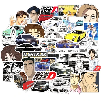 10/30/50 adet/paket İlk D japon animesi Graffiti Çıkartmalar Etiket Arabalar Motosikletler İçin çocuk oyuncakları Çıkartması Bagaj Kaykaylar