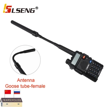 LSENG Taktik Boynu Katlanabilir SMA Dişi VHF UHF 144/430Mhz Walkie Talkie Anten Kenwood Retevis Baofeng UV5R Radyo