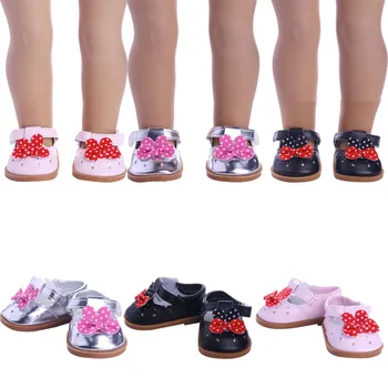 Bebek Ayakkabıları Macun Ayakkabı Bağı Sevimli Nokta Dekorasyon İçin 18 İnç amerikan oyuncak bebek Kız ve 43 Cm Yeni Doğan bebek nesneleri, Bizim Nesil, Hediye