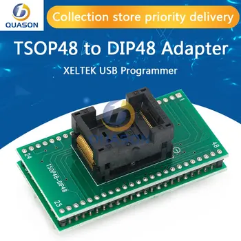En Kaliteli TSOP48 to DIP48 adaptörü, TSOP48 test soketi için 0.5 mm Pitch RT809F RT809H ve XELTEK USB Programcı