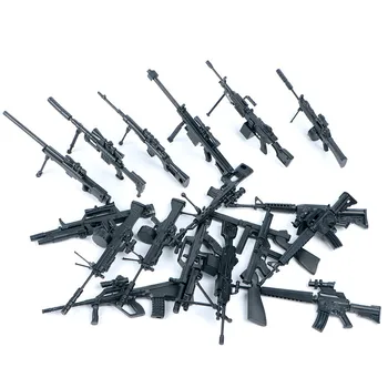 1/6 Silah Oyuncak Modeli yapı blok oyuncaklar M249 Kol Simülasyon Silah Fortni Monte Askeri Keskin Nişancı Tüfeği Koleksiyon Dekorasyon