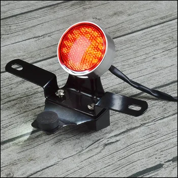 CNC Kuyruk lambası Arka ışık lisans braketi Retro Motosiklet kuyruk lambası Cafe Racer modifiye özel