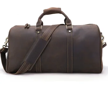 SS-tuval ve ınek deri Su Geçirmez bagaj çantası omuz çantaları ış çanta çanta 52X25X26 cm