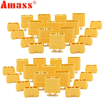 4 adet / grup Amass XT90 Pil Bağlantı Seti 4.5 mm Erkek Kadın Altın Kaplama Muz Fiş (2 çift) RC Model Pil İçin