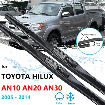 Toyota Hilux için AN10 AN20 AN30 MK7 2005~2014 Evrensel Araba Aksesuarları Silecek Bıçak Fırça Cam Ön Cam U J Kanca