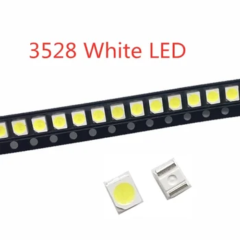 200 ADET / GRUP 1210 beyaz 3528 SMD LED parlak beyaz ışık yayan diyotlar 5000-7000k 6-7lm 2000-2200mcd 2.8-3.6 v 3528 Soğuk beyaz
