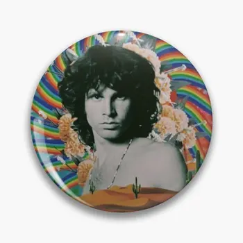 Psychedelic Jim Morrison Özelleştirilebilir Yumuşak Düğme Pin Yaka Broş Şapka Sevgilisi Dekor Hediye Rozeti Moda Giyim Metal Karikatür