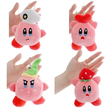 Anime Peluş Kirby Peluş Cosplay Çilek Donanma Kalpler Yumuşak Sevimli Kawaii Yastıklar Oyuncaklar çocuk doğum günü hediyesi çanta anahtarlığı Charm 12cm