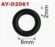 100 adet Sıcak satış 6*2mm kauçuk o'rings yakıt enjektörü mühürler toyota (AY-O2061)