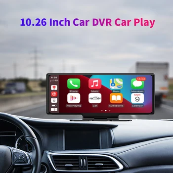 10.26 inç araba oyun Android Oto Araba Dvr Dashboard 4K + 1080P Sürüş Kaydedici apple carplay GPS navigasyon WiFi Dashcam monitör