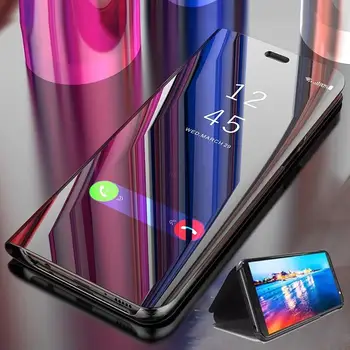 Akıllı Ayna Flip telefon kılıfı İçin Huawei Nova 9 8 Pro 7i 6 SE Y8P Y7P P Akıllı 2018 2020 2021 Y9 Başbakan 2019 Deri Standı Kapak