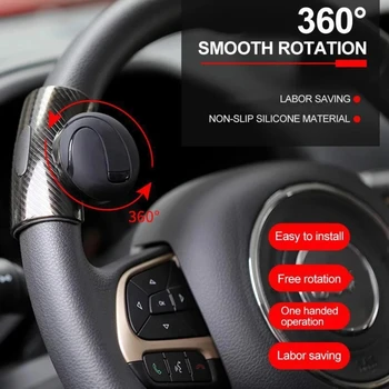 Yeni 360 direksiyon Topuzu Topu Otomatik Dönen Düğme Araba Steeringbooster Silikon Hidrolik Direksiyon Kolu Topu Güçlendirici Güçlendirici