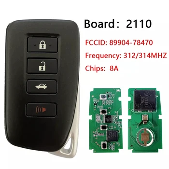 CN052014 Satış Sonrası 4 Düğme akıllı anahtar Lexus 2015-2019 İçin akıllı anahtar PN 89904-78470 HYQ14FBA AG KARTI 2110