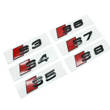 Araba Arka bagaj amblemi Logosu Rozeti Sticker audi S3 S4 S5 S6 S7 S8 Mektup Numarası Amblemi Spor S-Klasse Umbau