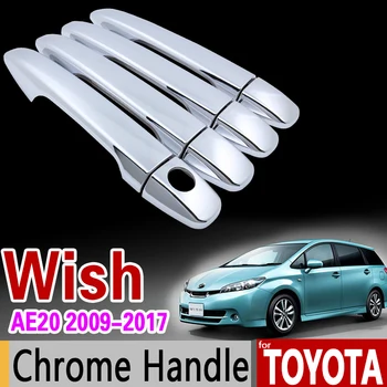 Toyota için 2009-2017 AE20 Krom kulp kılıfı Trim Seti 2011 2012 2013 2014 2015 2016 Araba Aksesuarları Çıkartmalar Araba Styling