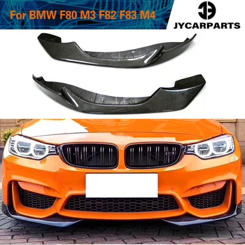 Ön tampon altı spoyler Bölücülerin BMW F80 M3 F82 F83 M4 Sedan Coupe Cabrio 2014-2018 için Karbon Fiber Winglets Cupwings