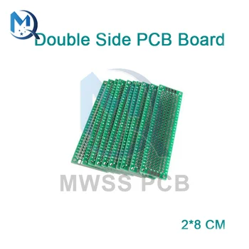 Çift Taraflı Prototip PCB Breadboard 2x8 cm FR4 Cam Elyaf 20x80mm Dıy Kiti Kalaylı Evrensel Devre genişletme kartı Modülü