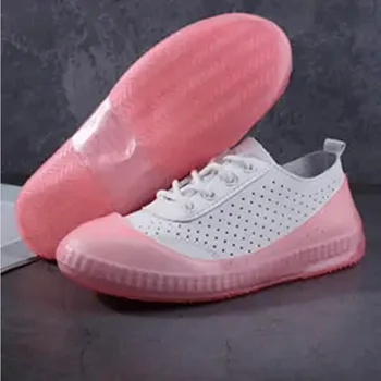 Sığ Yeniden Kullanılabilir Ayakkabı Kapakları 2022 Yeni Jöle Silikon ayakkabı Galoş Su Geçirmez Elastik Şeffaf Sığ yağmur ayakkabıları Galoş