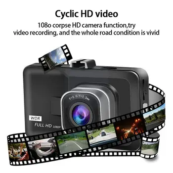 3 İnç araç içi kamera Tam 1080P DVR Araba Sürüş Video Döngü Kaydedici araç kamerası Ön Ve Arka Gece Görüş G-Sens N1O1