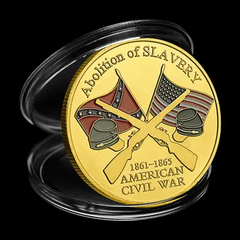 Amerikan İç Savaşı Hatıra Hediye Savaş Devletleri Arasında Tahsil Paraları Altın Kaplama hatıra parası Mücadelesi Coin