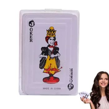 Mini kart destesi Taşınabilir Mini Kartlar Oynayan Küçük Poker Oyun Kartları Güverte Kartları Kızlar Ve Erkekler İçin Parti Yetişkinler
