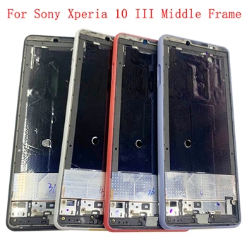 Orta Çerçeve Konut LCD Çerçeve Plaka Paneli Şasi Sony Xperia 10 III Telefon Orta Çerçeve Metal Yedek Parçalar