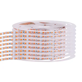 5 M DC 12 V LED şerit ışık 4mm PCB genişliği 120 LEDs / m 2835 LED bant Esnek turuncu sıcak doğal soğuk beyaz yatak odası dekorasyon Luces