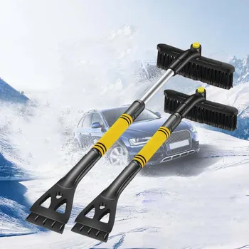 Üçü Bir Arada Uzatılabilir Cam Kar Temizleme Kazıma Aracı Araba Kar temizleme fırçası Buz Kazıyıcı kar küreği