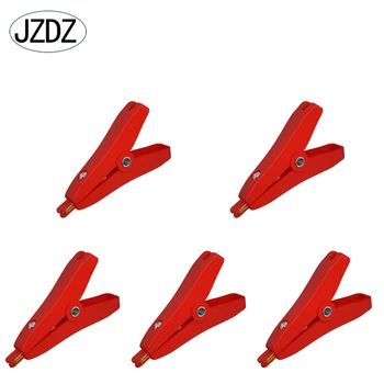 JZDZ 5 adet Timsah Klipleri Yalıtım Metal Timsah Kelepçe DIY Elektrik Test Araçları Aksesuarları 52mm 10A J. 60034