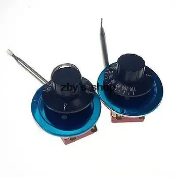 2 ADET 2 Pins NC Normal Kapalı 220V16A termostat düğmesi Sıcaklık Anahtarı Kontrol Probu 30-110 Santigrat