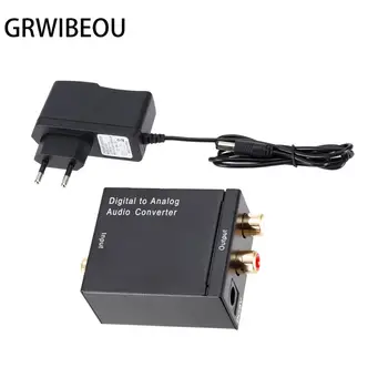 Grwibeou DAC Adaptörü Dijital Analog ses dönüştürücü Fiber Optik Toslink Koaksiyel Sinyal RCA R / L ses şifre çözücü Amplifikatör