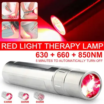 Eklem Ağrısı Taşınabilir Led Yakın Kızılötesi Kızılötesi 850nm El Tıbbi Lamba 630nm 660nm Kırmızı ışıklı tedavi meşale Terapi Lambası