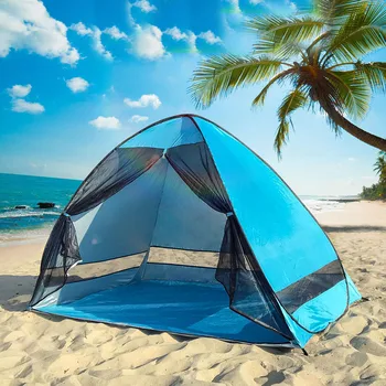 Anti-sivrisinek Plaj Kamp Çadırı Gölge UV Koruma Otomatik Açık Taşınabilir Çadır Örgü Perde Kamp Barınak XA215A