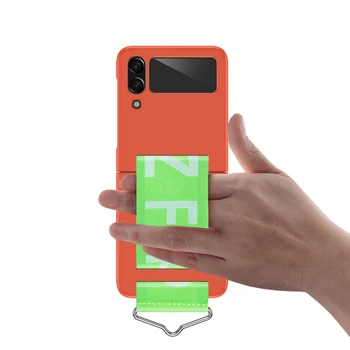 Toz geçirmez Anti-Şok Katlanır Telefon Çanta samsung kılıfı Galaxy Z Flip 4 5G Flip4 Flip3 Flip 3 Zflip4 Kaymaz Gömme Kapak