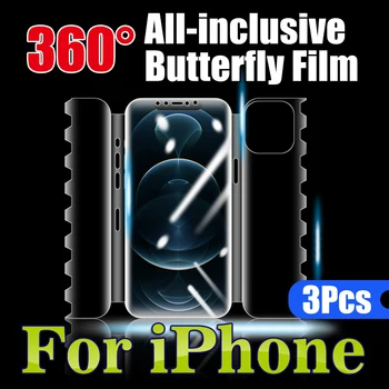 14ProMax Ön Arka 13ProMax Ekran Koruyucu İçin iPhone 12Promax XS Max XR Yumuşak Kelebek Hidrojel Film 11ProMax Tam Kapsama