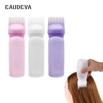 120ml Plastik Saç Boyası dolum şişesi Aplikatör Mezun Fırça Dağıtım Kiti Salon Saç Boyama Boyama Şekillendirici Araçları