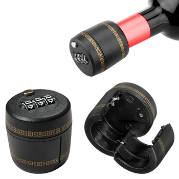 Plastik Şişe şifreli kilit şarap şişesi şifreli kilit Şarap Stoper Vakum Fiş Şişe Üst Stoper Koruma