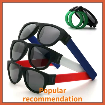 Pop Ayna Bilezik Gözlük Katlanır Güneş Gözlüğü Polarize Bilek Güneş Gözlüğü Unisex Gözlük Moda sürüş gözlükleri