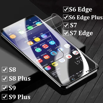 Ekran Koruyucu Hidrojel Film İçin Samsung S8 Galaxy S6 S7 S9 Kenar Artı S 6 7 8 9 6S 7S 8S 9S Yumuşak Koruyucu Cam Değil