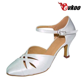 Evkoodance Rahat Beş Renk Zapatos De Baile Kadın Yakın Ayak Modern Balo Salonu Dans Ayakkabıları 7 cm Topuk Evkoo-034