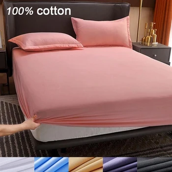 100 % Pamuklu Çarşaf elastik bantlar Kaymaz Ayarlanabilir Yatak Örtüleri Tek Kişilik Çift Kişilik Kral çift kişilik yatak, 140 / 160x200cm