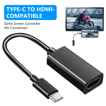 USB Tip C 3.1 HDMI uyumlu 4K 30Hz Video dönüştürücü kablosu 16.5 CM 10Gbps Süper Hızlı Macbook / Matebook HDTV Dizüstü Bilgisayarlar