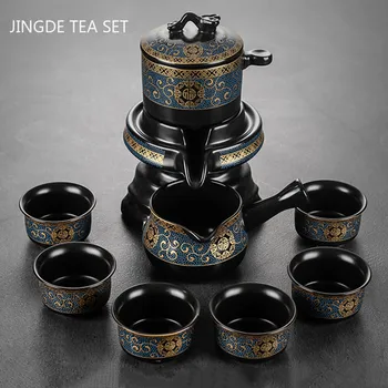 Taşınabilir demlik ve Fincan Seti Yaratıcı Seramik çay seti Ev Filtre demlik Çay Fincanı Çin Teaware Malzemeleri Özel Hediyeler